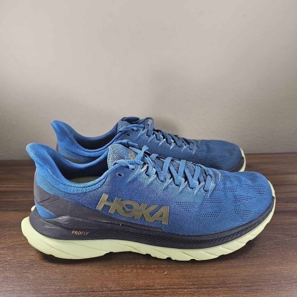 Hoka One One Mach 4 Running Shoes Men's Size 11.5 Dit have a little tear inside - Picture 4 of 9